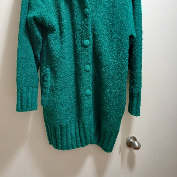 Jason Maxwell Emerald Green Long Cardigan Sweater Size L - Picture 2 of 3